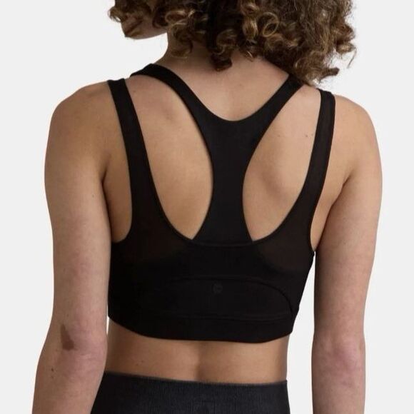NWT Avia Racerback Sports Bra Plus Double Layer Mesh Black Soot XL (16-18) - Picture 1 of 10